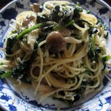 きのことほうれん草のパスタ☆ドレッシングで簡単に！